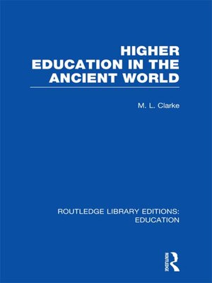cover image of Higher Education in the Ancient World